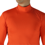 Camiseta masculina manga longa gola alta dry plus laranja - Imagem 4