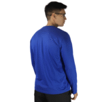 Camiseta tradicional masculina manga longa malha pv azul royal - Imagem 3