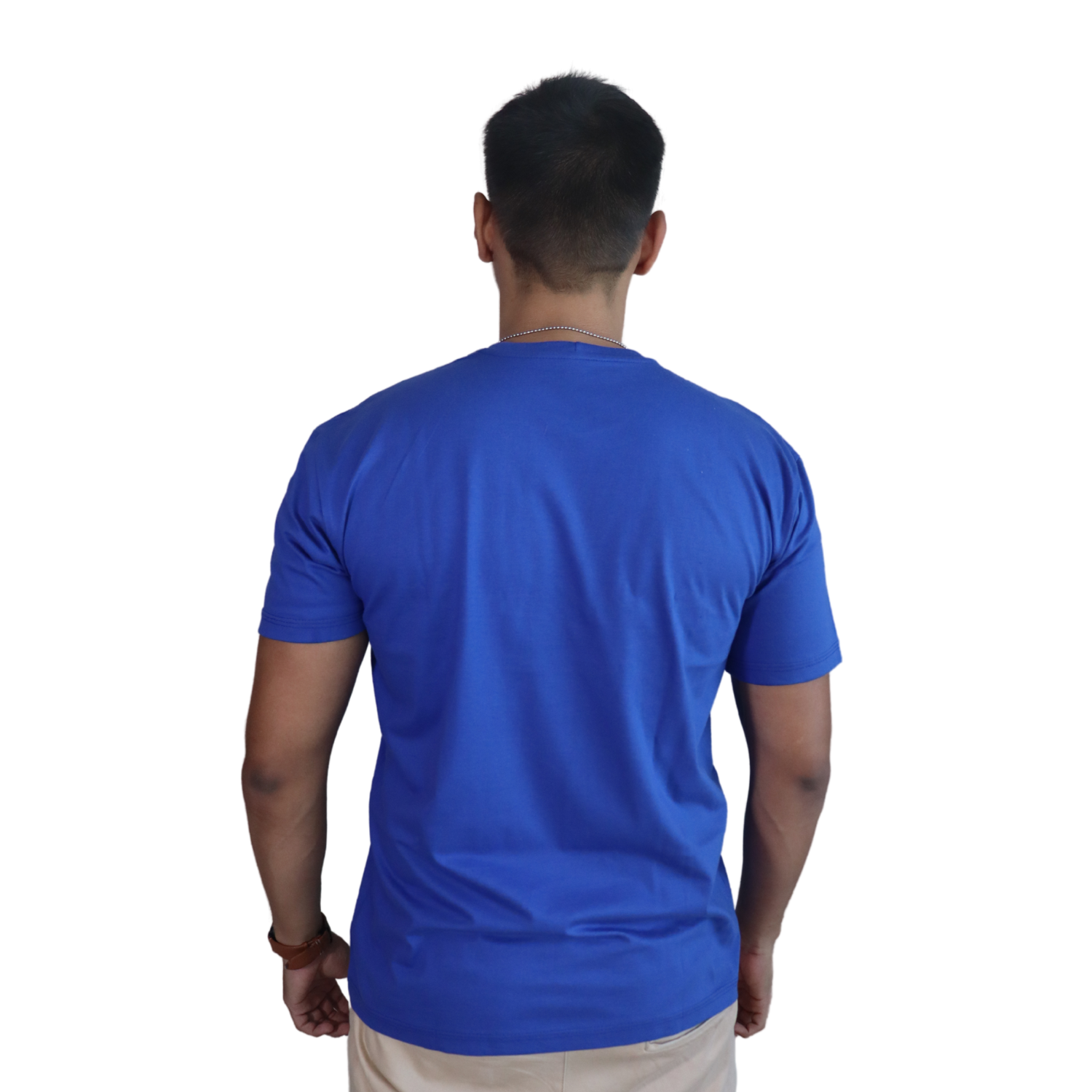 3 Camiseta masculina malha menegotti confort 100% algodão azul royal - Imagem 2