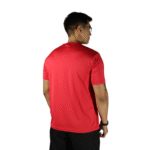 Camiseta masculina recorte com vivo manga curta dry plus vermelha - Imagem 3