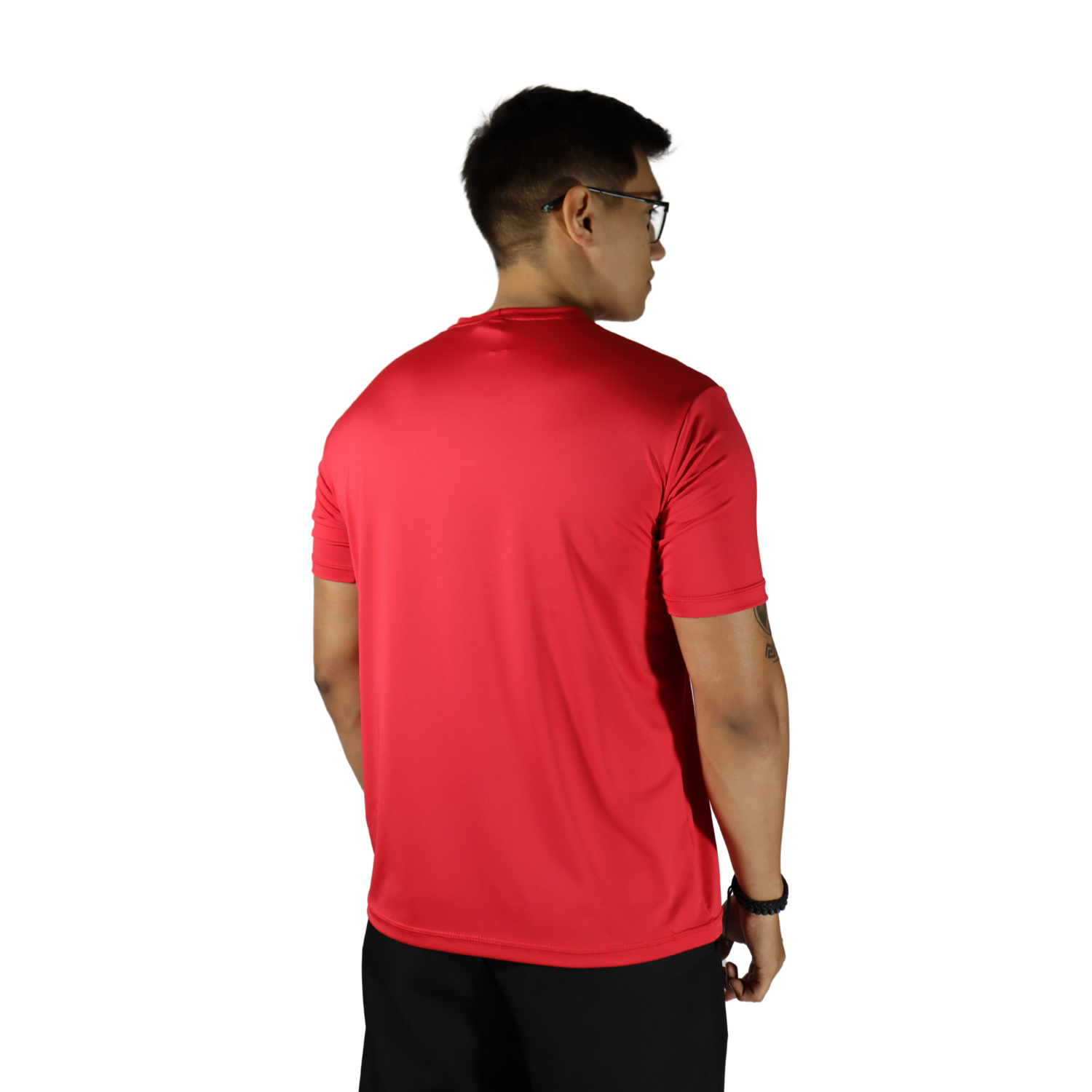 3 Camiseta masculina recorte com vivo manga curta dry plus vermelha - Imagem 3