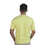 Camiseta masculina manga curta decote v algodão fio 30 amarelo - Imagem 3