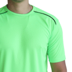 Camiseta masculina recorte com vivo manga curta aerodry verde limão - Imagem 3