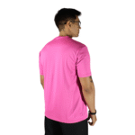 Camiseta masculina gola redonda com recorte vivo dry plus rosa - Imagem 3