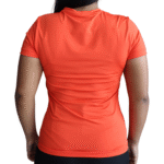 Camiseta feminina fit manga curta gola mesmo tecido dry plus laranja genebra - Imagem 2