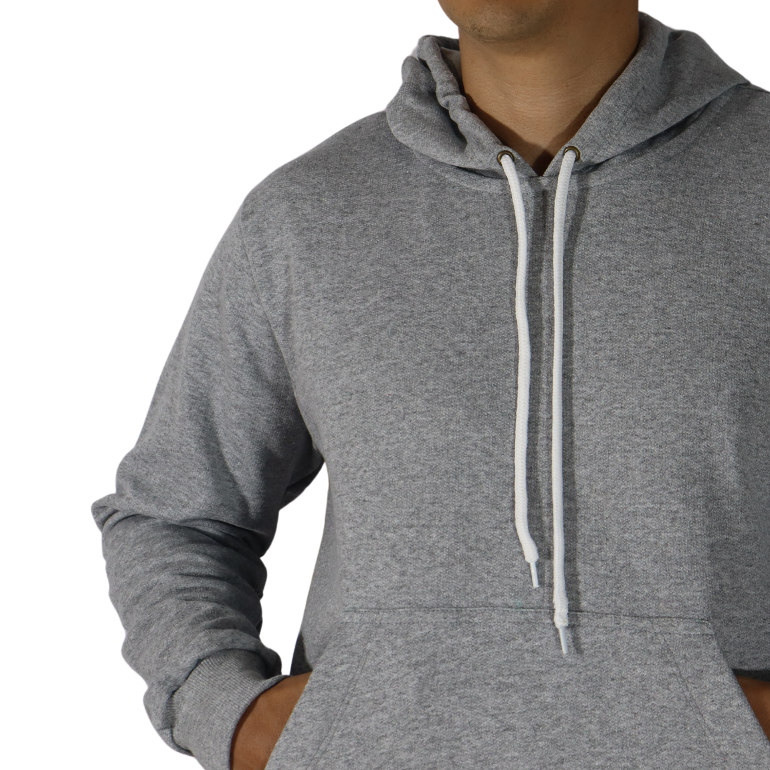 3 Agasalho masculino com capuz bolso canguru moletom cinza mescla escuro - Imagem 4