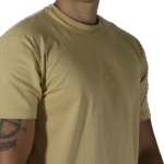 Camiseta masculina malha menegotti confort 100% algodão bege - Imagem 3