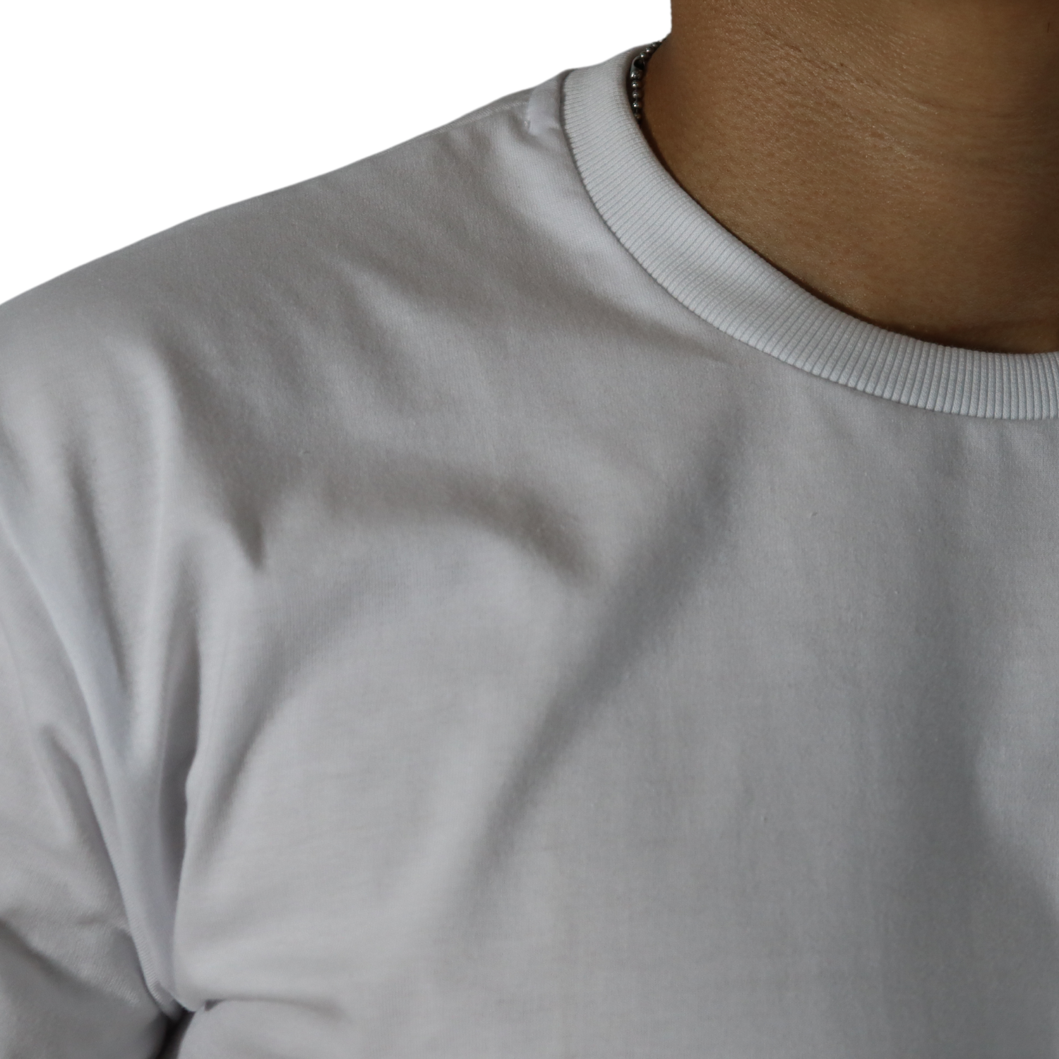 4 Camiseta masculina malha menegotti confort 100% algodão branco - Imagem 4