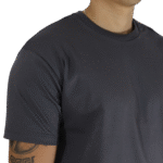 Camiseta masculina malha menegotti confort 100% algodão chumbo - Imagem 4