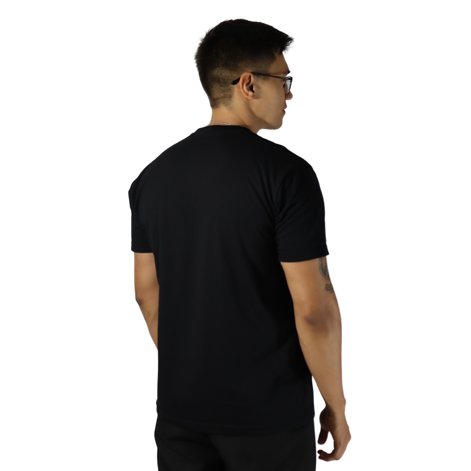 4 Camiseta masculina malha menegotti confort 100% algodão preto - Imagem 3