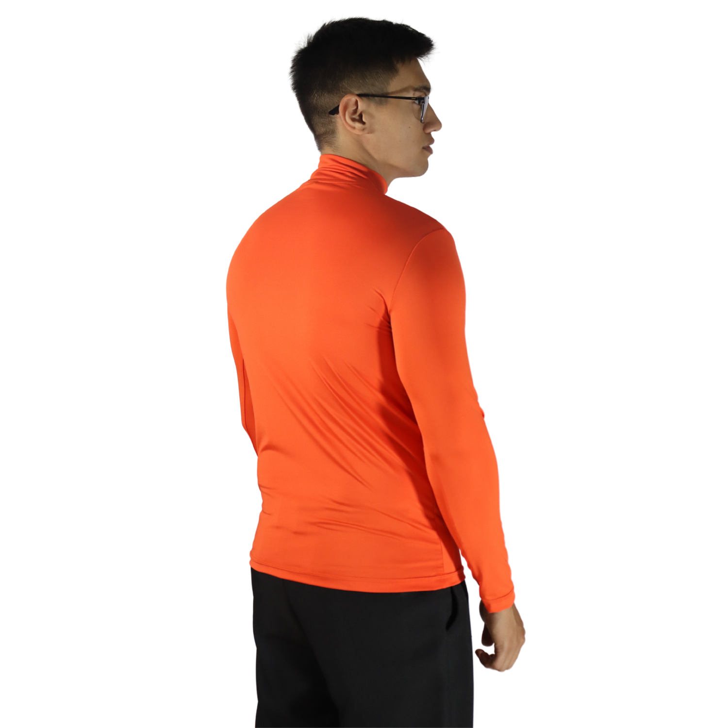 4 Camiseta masculina manga longa gola alta dry plus laranja - Imagem 3