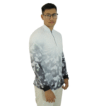 Camiseta masculina raglan manga longa com zíper aerodry camuflada - Imagem 2