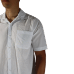 Camisa masculina social clássica manga curta oxfordine branco - Imagem 4