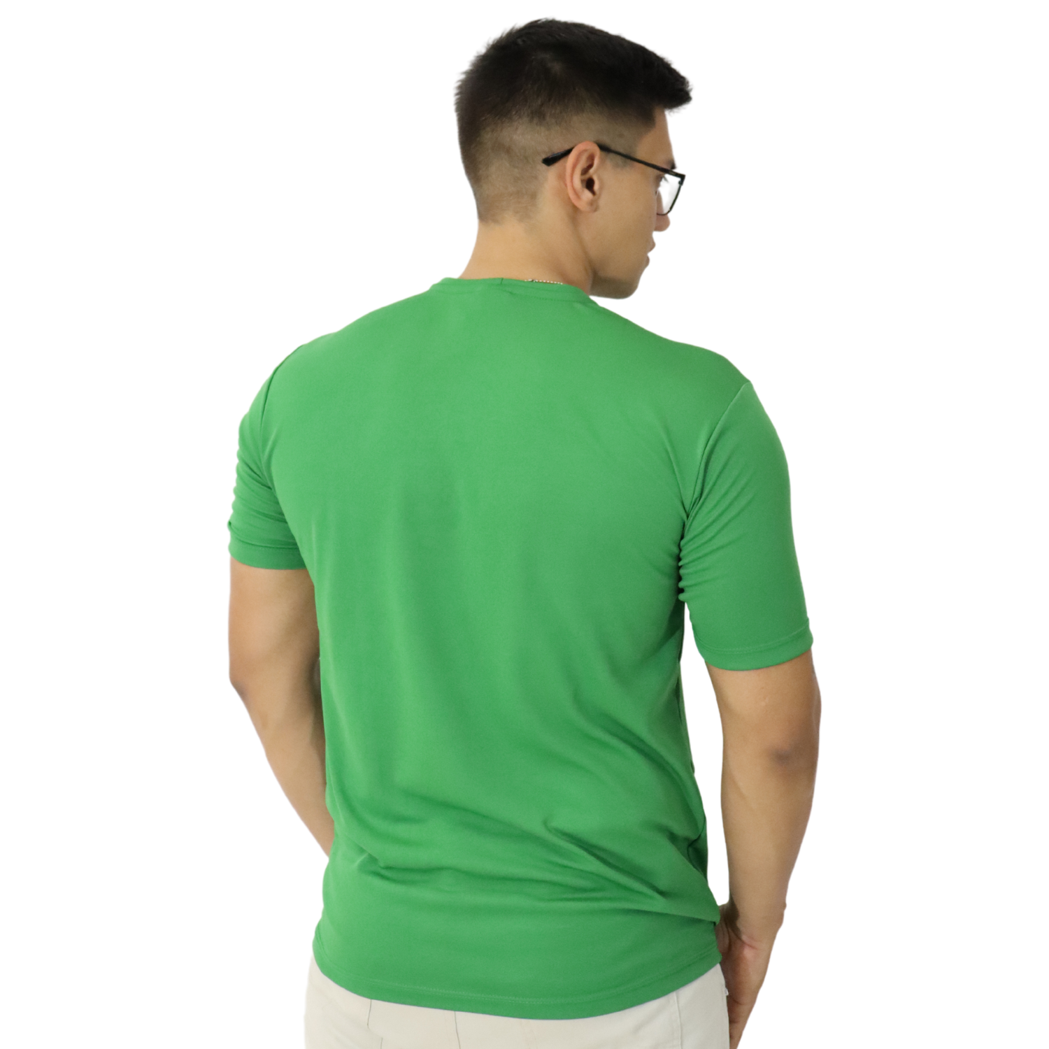 4 Camiseta masculina recorte com vivo manga curta cacharrel verde - Imagem 3