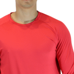 Camiseta masculina raglan manga longa dry plus vermelho - Imagem 4