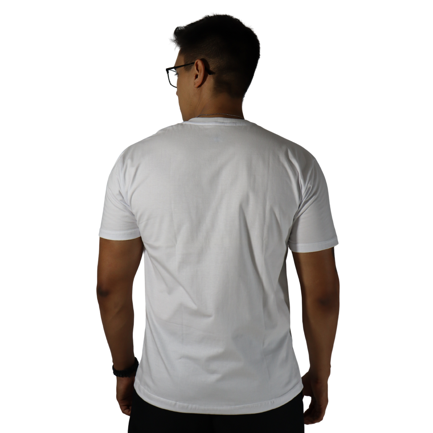 4 Camiseta masculina básica manga curta meia malha pes branca - Imagem 3