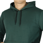 Agasalho masculino com capuz bolso canguru moletom verde mata - Imagem 4