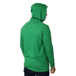 Camiseta masculina com capuz manga longa meia malha pv verde - Imagem 5