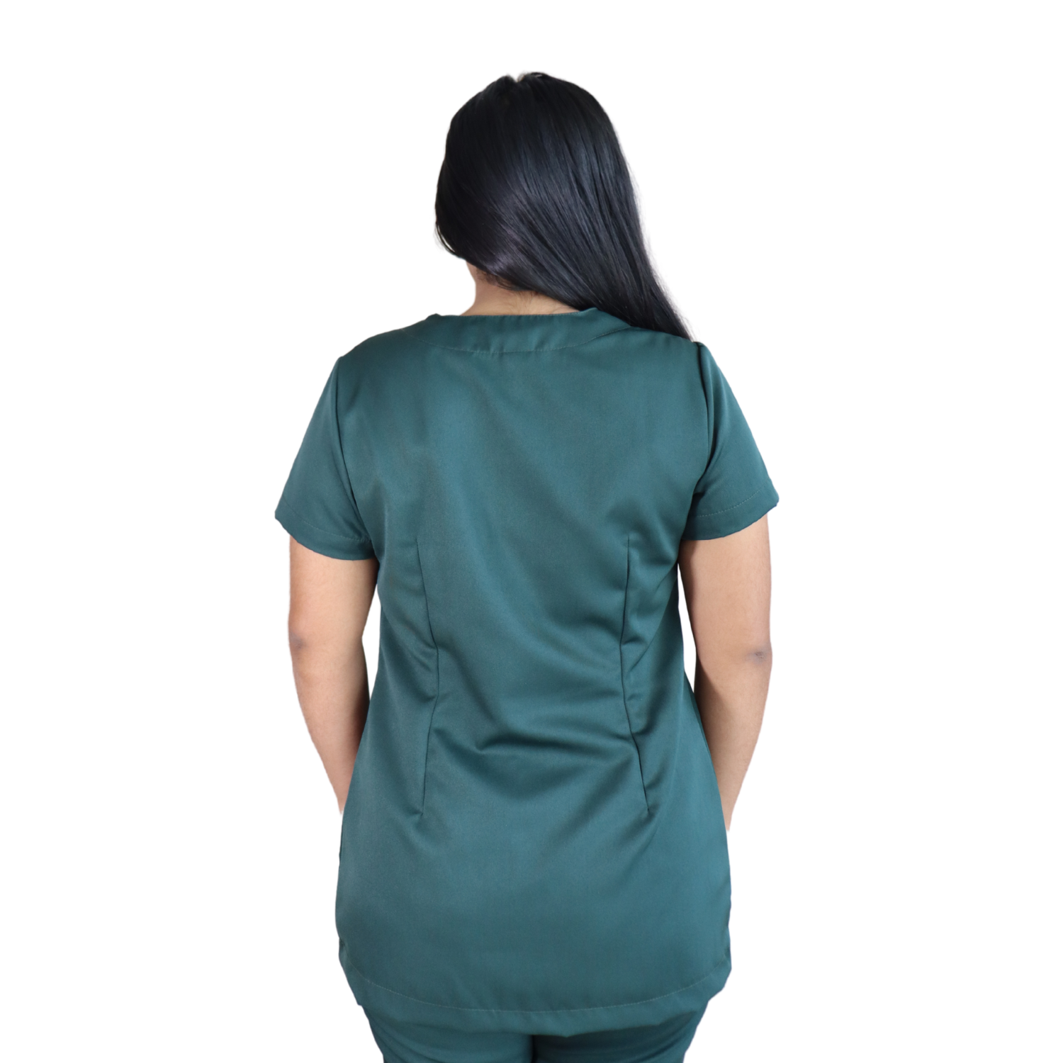 4 Camisa feminina de serviço hospitalar oxford verde musgo - Imagem 4