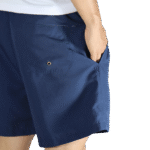 Shorts masculino com bolso lateral tactel azul marinho - Imagem 3