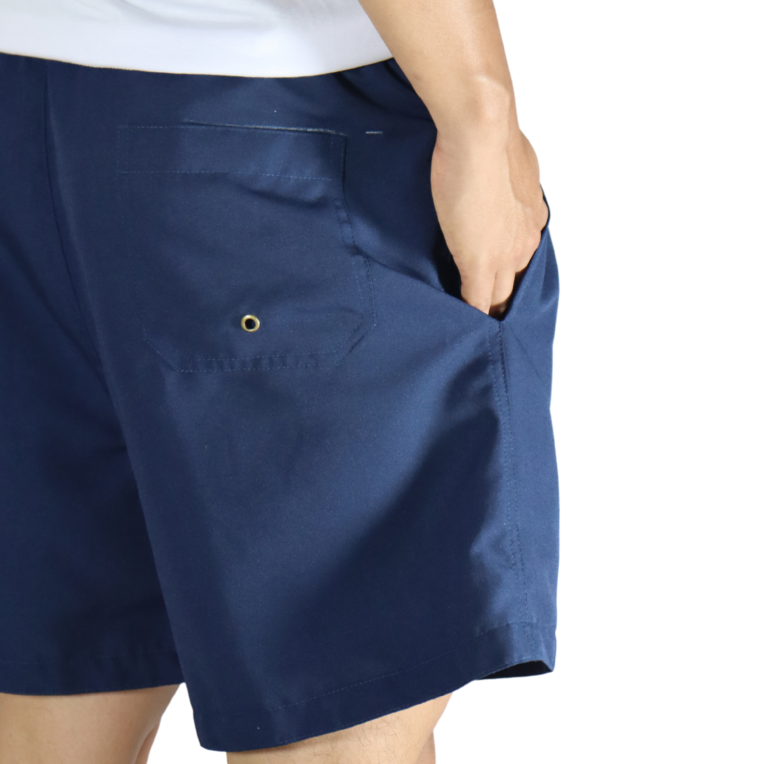 4 Shorts masculino com bolso lateral tactel azul marinho - Imagem 3