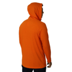 Camiseta masculina com capuz manga longa meia malha pv laranja - Imagem 5