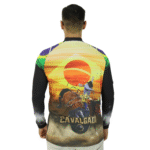 Camiseta masculina manga longa UV 50 Cavalgada amarelo - Imagem 3