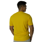 Camiseta masculina recorte com vivo manga curta cacharrel amarelo ouro - Imagem 3