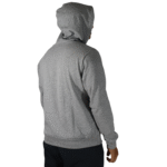 Agasalho masculino com capuz bolso canguru moletom cinza mescla claro - Imagem 4