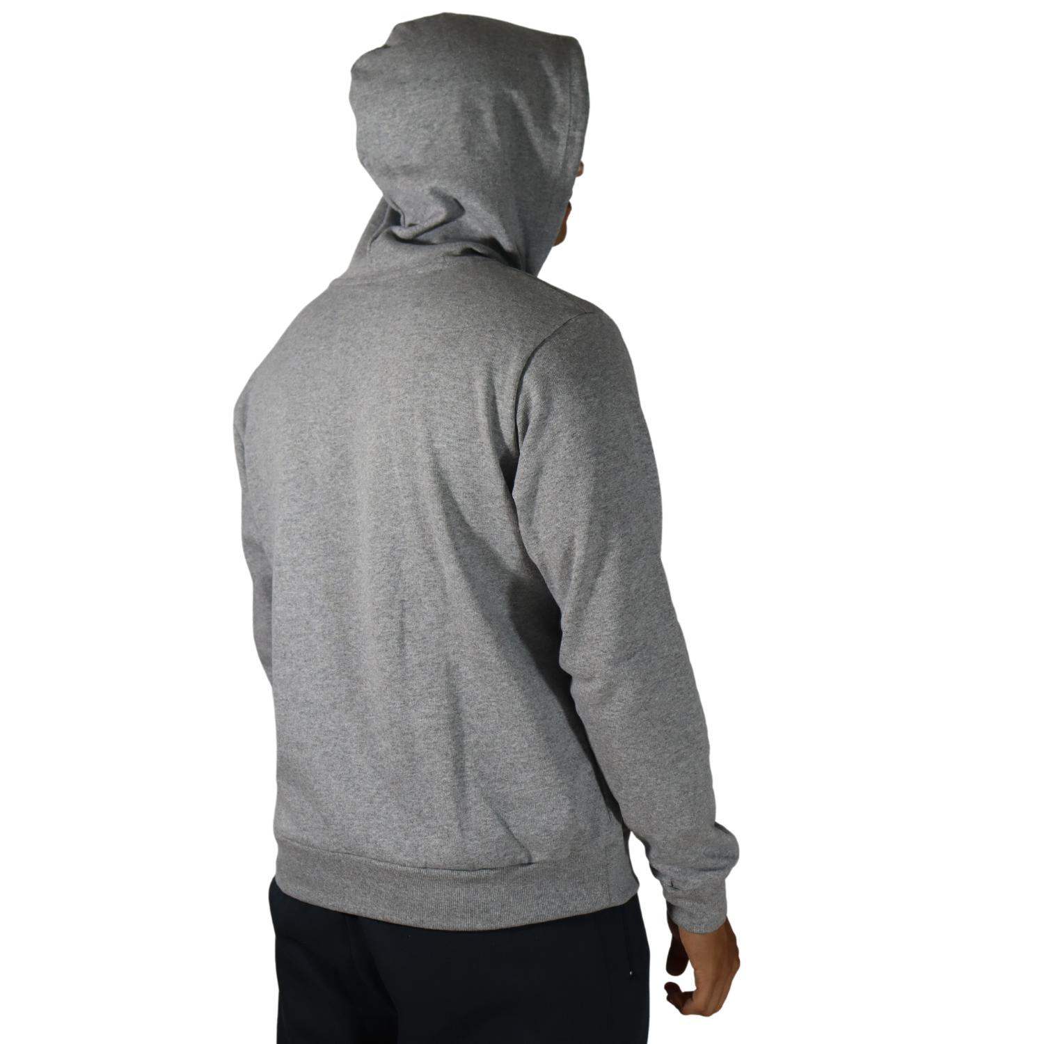 5 Agasalho masculino com capuz bolso canguru moletom cinza mescla claro - Imagem 4