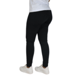 Calça feminina legging sem costura lateral tecido suplex preto - Imagem 3
