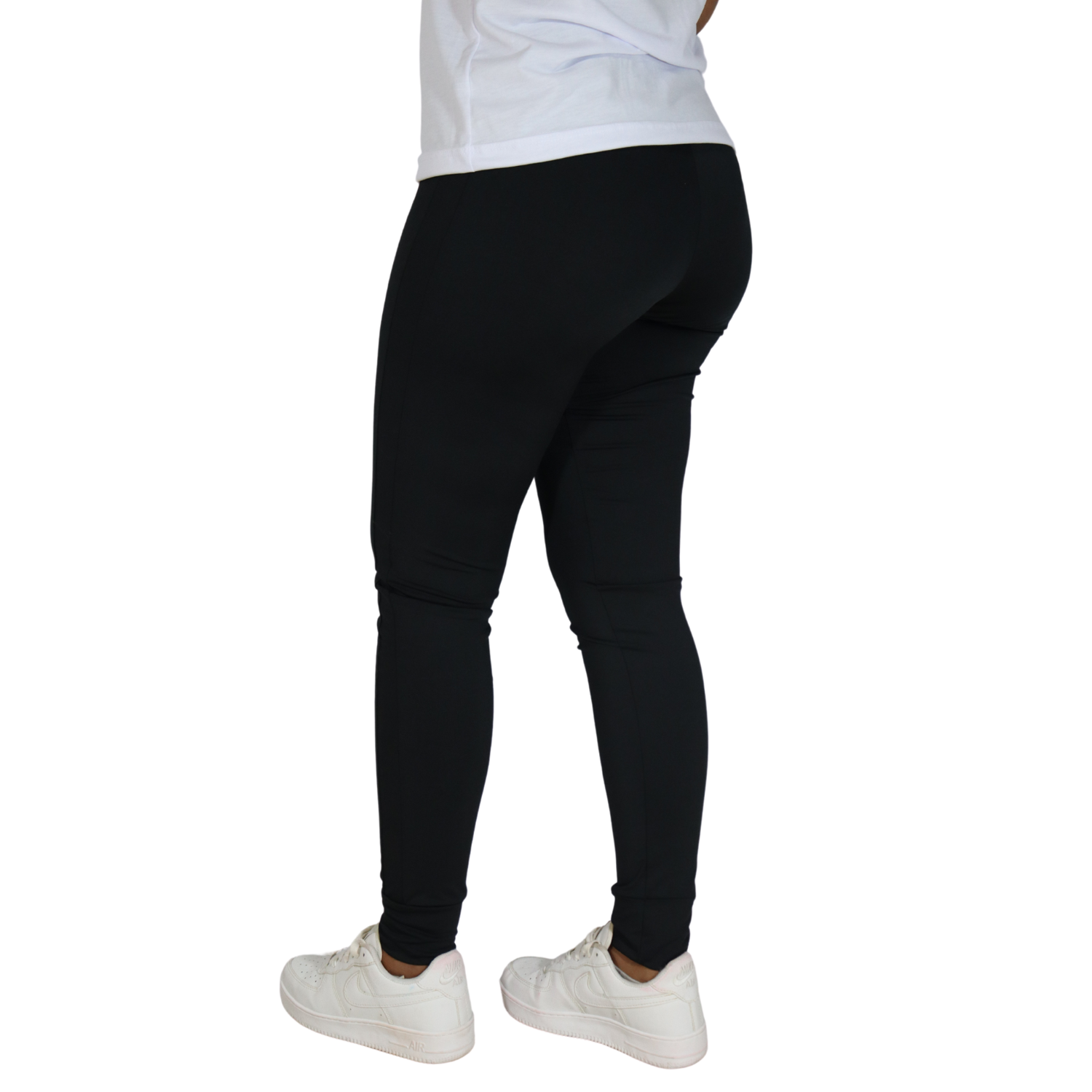 5 Calça feminina legging sem costura lateral tecido suplex preto - Imagem 3