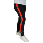Calça feminina legging com recorte barra lateral tecido suplex vermelho - Imagem 2