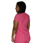 Jaleco feminino hospitalar manga curta oxford pink - Imagem 3