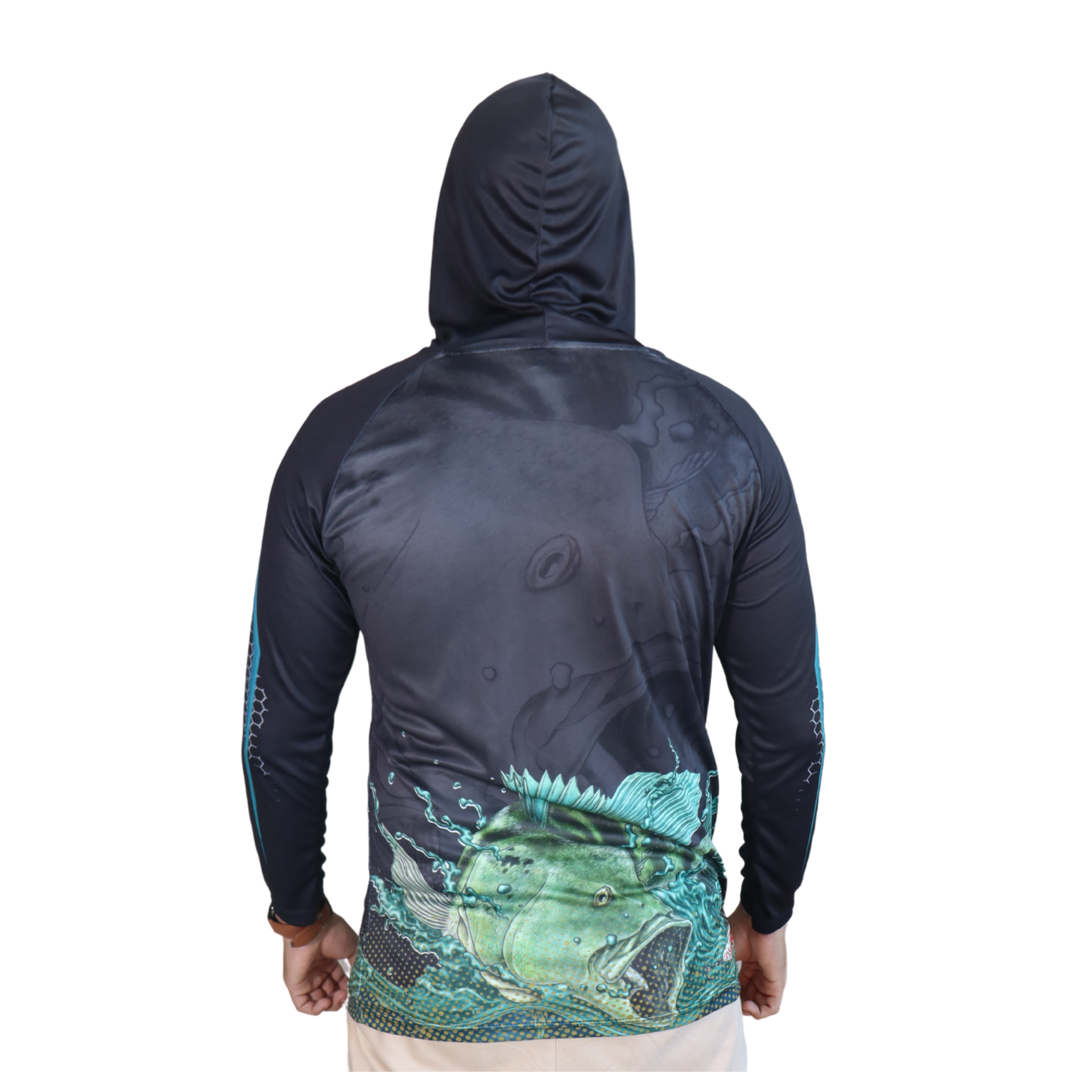 5 Camiseta masculina com capuz manga longa dryfit preto - Imagem 4