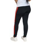 Calça feminina legging com recorte barra lateral tecido suplex vermelho - Imagem 3