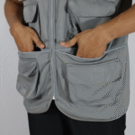 Colete masculino multiuso 9 bolsos cinza - Imagem 4