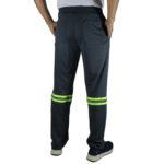 Calça masculina com elástico e faixa refletiva helanca colegial cinza chumbo - Imagem 3