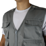 Colete masculino multiuso 9 bolsos cinza - Imagem 2