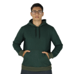 Agasalho masculino com capuz bolso canguru moletom verde mata