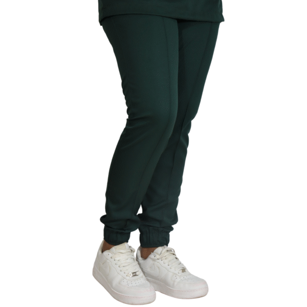 Calça feminina hospitalar tecido oxford verde militar