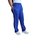 Calça unissex esportiva com vivos e bolsos laterais azul - Imagem 2