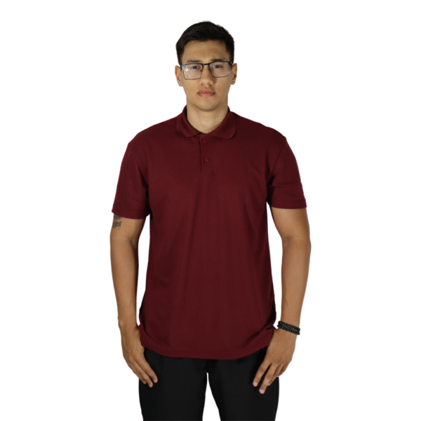 Camisa masculina polo manga curta gola pronta piquet pa vinho