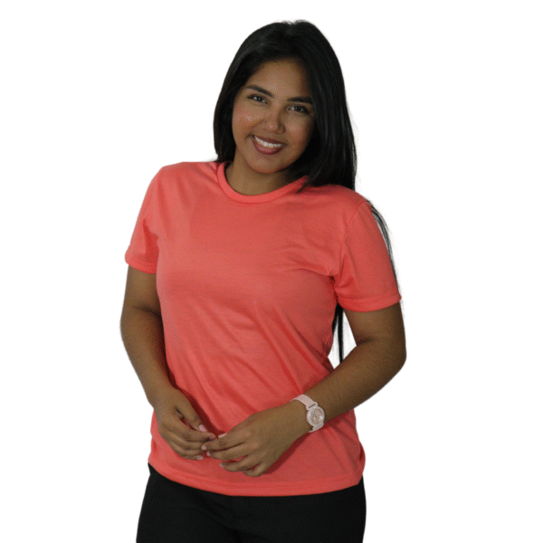 Camiseta feminina t-shirts manga curta meia malha pv melancia