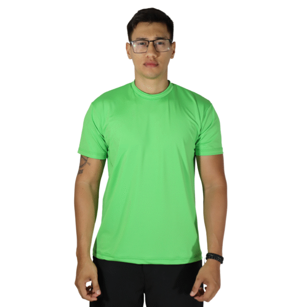 Camiseta masculina fit manga curta dry plus verde limão