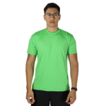 Camiseta masculina manga curta gola redonda tecido aerodry verde limão