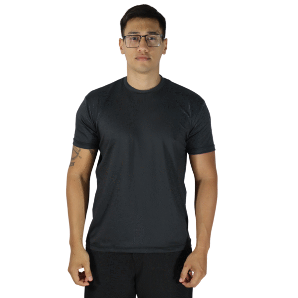 Camiseta masculina fit manga curta dry plus preto