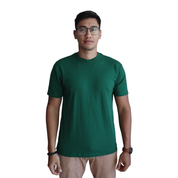Camiseta masculina malha menegotti confort 100% algodão verde mata