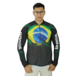Camiseta masculina manga longa UV-50 Brasil 07