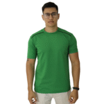 Camiseta masculina recorte com vivo manga curta cacharrel verde
